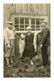 Three People with Two Fish Print