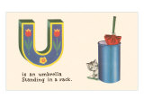 U is an Umbrella Giclée-tryk