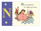 N is for Nighty Lámina giclée N is for Nighty Lámina giclée
