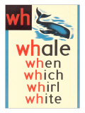 WH for Whale Posters
