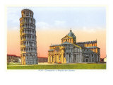Cathedral and Tower of Pisa, Italy Prints