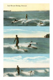 Surfing Scenes, Hawaii Poster