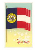 Georgia Flag Lámina giclée