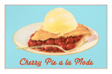 Cherry Pie A la Mode with Label Photographie