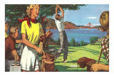Golfing in San Francisco Posters