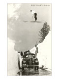 Sun Valley, Idaho, Ski Jumper Over Car Photo