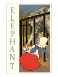 Elephant Steeling Dutch Girl's Peanuts Lámina giclée Elephant Steeling Dutch Girl's Peanuts Lámina giclée