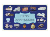 Happy Anniversary, Traditional Gifts Print