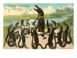 Happy Birthday, Alligator Chorus Lámina giclée Happy Birthday, Alligator Chorus Lámina giclée