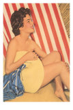 Woman Hiding Behind Hat Prints