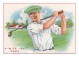 Sun Valley, Idaho, Happy Golfer Lámina giclée Sun Valley, Idaho, Happy Golfer Lámina giclée