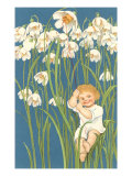 Bebé en las campanillas Lámina giclée