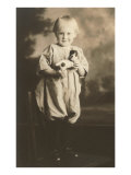 Child with Toy Dog Posters