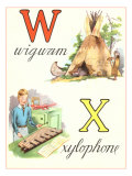 W Wigwam X Xylophone Posters