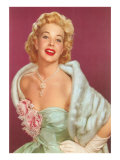 Fifties Blonde in Formal and Fur Lámina giclée Fifties Blonde in Formal and Fur Lámina giclée