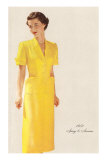 Fifties Yellow Dress Kunstdrucke