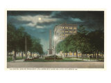 Moon over Savannah, Georgia Posters