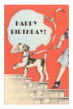 Happy Birthday, Schnauzer with Letter Posters