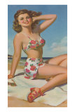 Pin-Up in Flowered Two-Piece Pósters Pin-Up in Flowered Two-Piece Pósters
