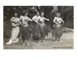 Hula Dancers, Hawaii Lámina giclée Hula Dancers, Hawaii Lámina giclée