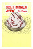 Chocolate Marshmallow Ripple Ice Cream Print
