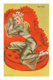 Miss Take, on Red Heart Pillow Posters