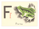 F is for Frog Poster