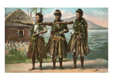 Hula Dancers, Hawaii Lámina giclée Hula Dancers, Hawaii Lámina giclée