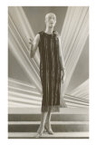 Twenties Mannequin in Sheath with Cigarette Holder Prints