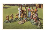 Hula Maids and Poi Pounder, Hawaii Prints