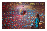 Happy Birthday Disco Ball Posters