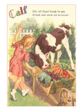 Calf, Little Girl with Vegetable Cart Prints