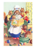 Squirrel Granny Reading Bushy Tales Prints