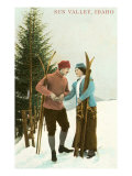 Sun Valley, Idaho, Couple with Skis Posters