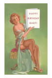 Happy Birthday Baby, Pin-Up Holding Book Posters