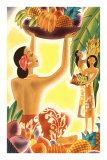 Hawaiian Women with Fruit, Graphics Photo