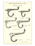 Coat and Hat Hooks Lámina giclée