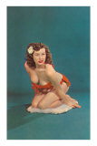 Pin-Up with Gardenia in Hair Posters