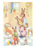 Rabbits at Home Lámina giclée