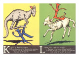 Kangaroo and Lamb Lámina giclée Kangaroo and Lamb Lámina giclée