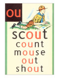 OU in Scout - Giclee Baskı