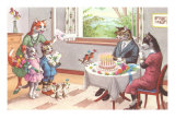 Cat's Birthday Party Posters