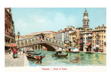 Painting of Rialto Bridge, Venice, Italy Posters