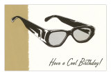 Serious Eyeglass Giclée-tryk