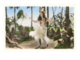 Hula Dancer, Hawaii Lámina giclée Hula Dancer, Hawaii Lámina giclée