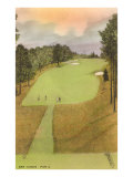 Rendering of Golf Course, 385 Yards, Par 4 Giclee Print Rendering of Golf Course, 385 Yards, Par 4 Giclee Print