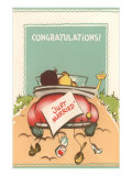 Congratulations, Just Married, Back of Car Posters