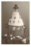 Black and White Photo of Wedding Cake Prints