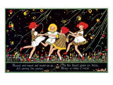 Girls Playing Ring Around Rosy Posters