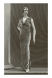 Twenties Mannequin in Long Velvet Dress Prints